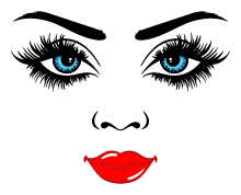 Womens Eyelids Svg | Womens Eyebrow Svg | Winking Eyelashes Svg | Mascara Eyes | Eye Clip Art | Cricut Silhouette Files |